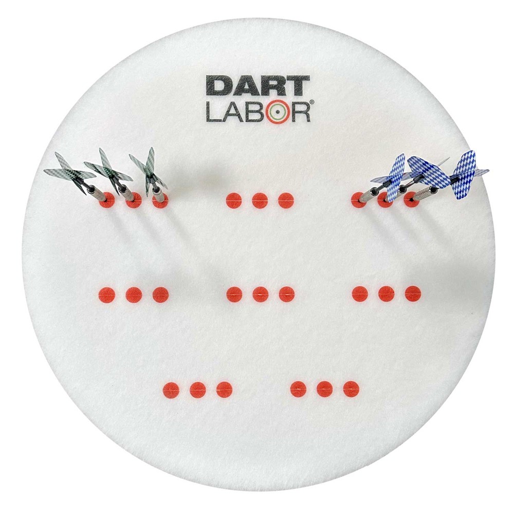 Allflash Dart Labor Darthalterung Innen-Kreis 45 cm - Platz für 24 Pfeile - Weiß