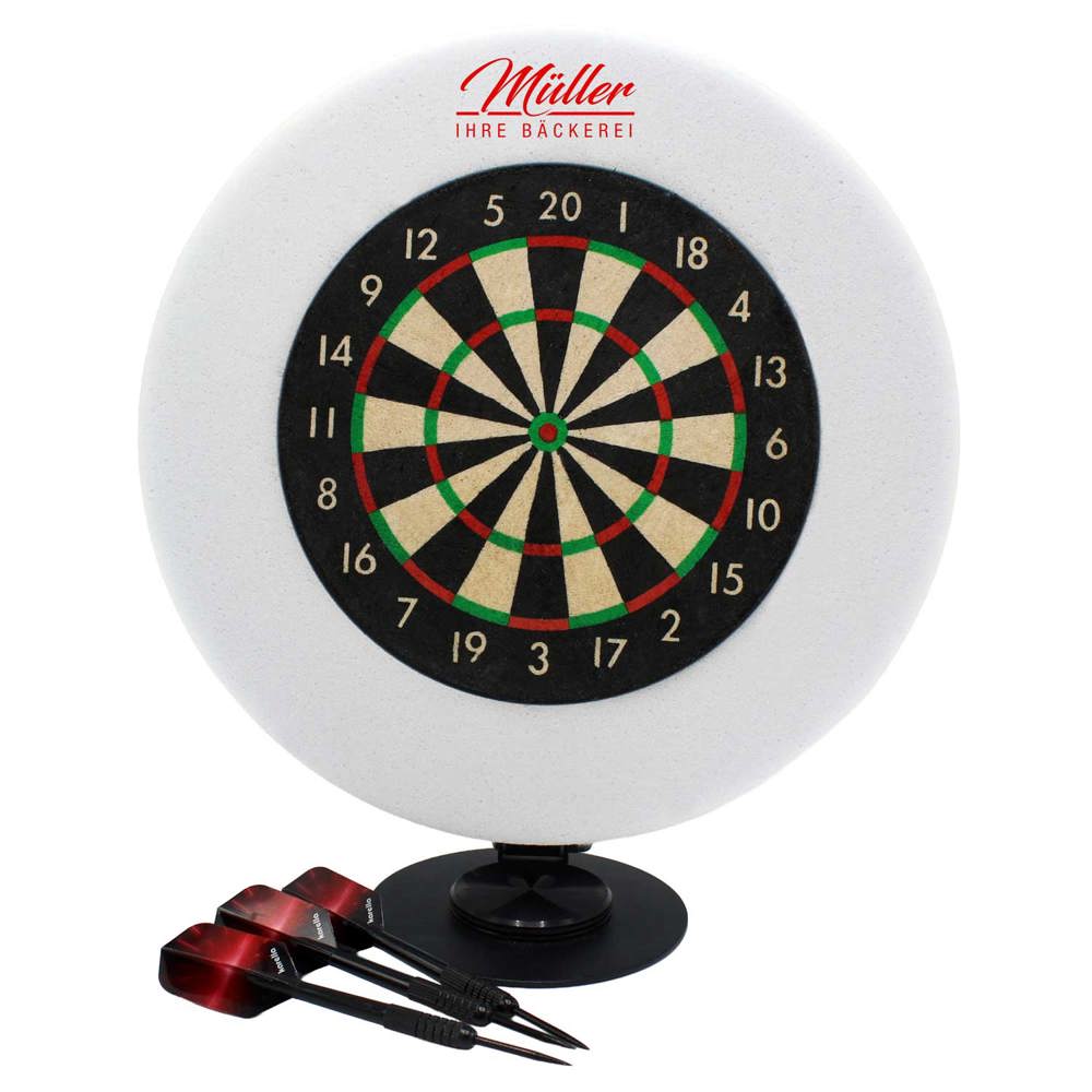 Allflash Dart Labor Mini Tisch Dartboard | inkl. 4c Werbedruck