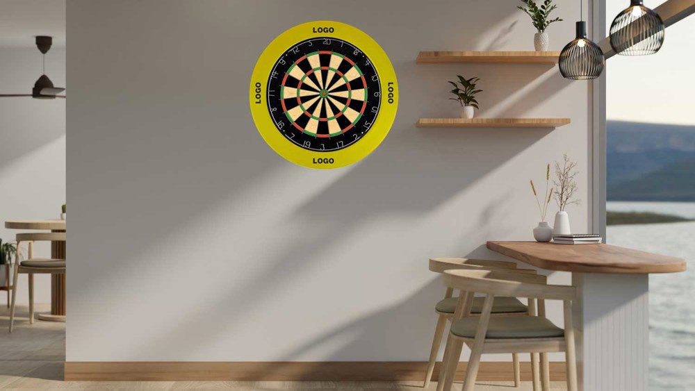 Allflash Dart Labor Fun-Board "45" aus recyceltem Vlies | komplett individuell bedruckbar - Schwarz