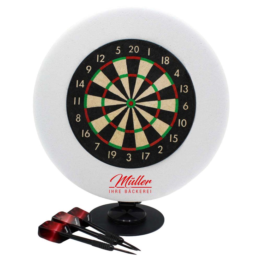 Allflash Dart Labor Mini Tisch Dartboard | inkl. 4c Werbedruck